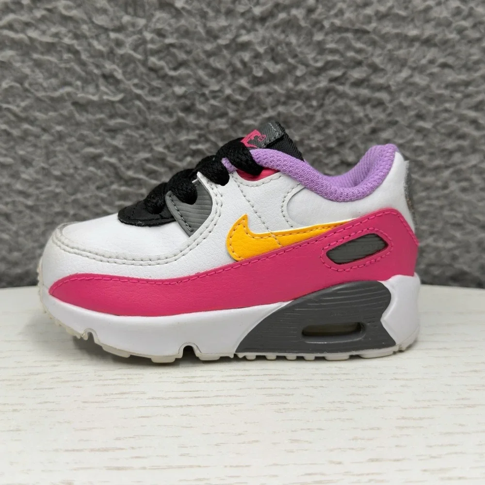Nike Air Max 90 Shoes Infant Size 4C Laser Orange Hyper Pink Sneakers DM8688-100